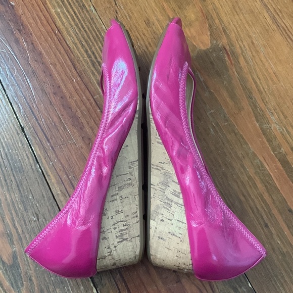 Cole Haan Fuchsia Open-Toe Wedges - Picture 10 of 11
